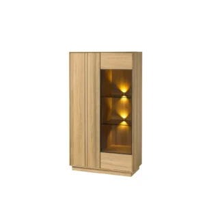 Szynaka Vitrína s LED osvětlením Join 80 cm z masivu dub přírodní
