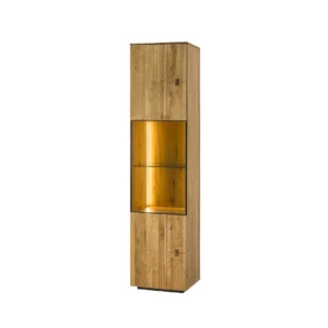 Szynaka Vitrína s LED osvětlením Minura 10 45 cm z masivu dub přírodní