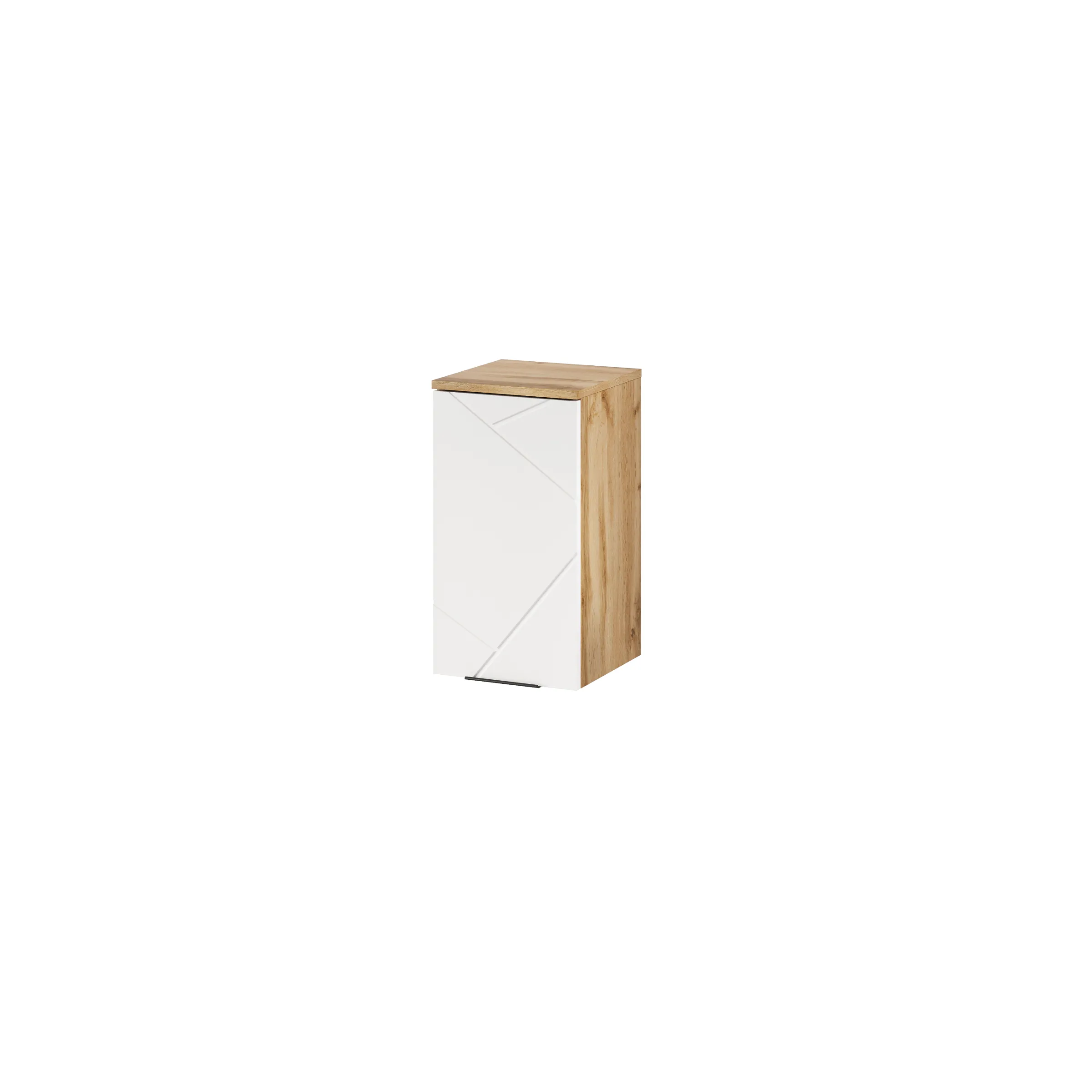 Szynaka Závěsná koupelnová skříňka Mazi 71 30 cm dub Wotan/bílá