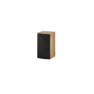 Szynaka Závěsná koupelnová skříňka Mazi 71 30 cm dub Wotan/černá