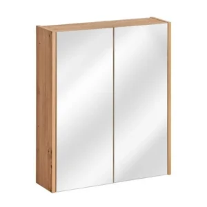Szynaka Závěsná koupelnová skříňka se zrcadlem Sintra 840 60 cm dub Artisan