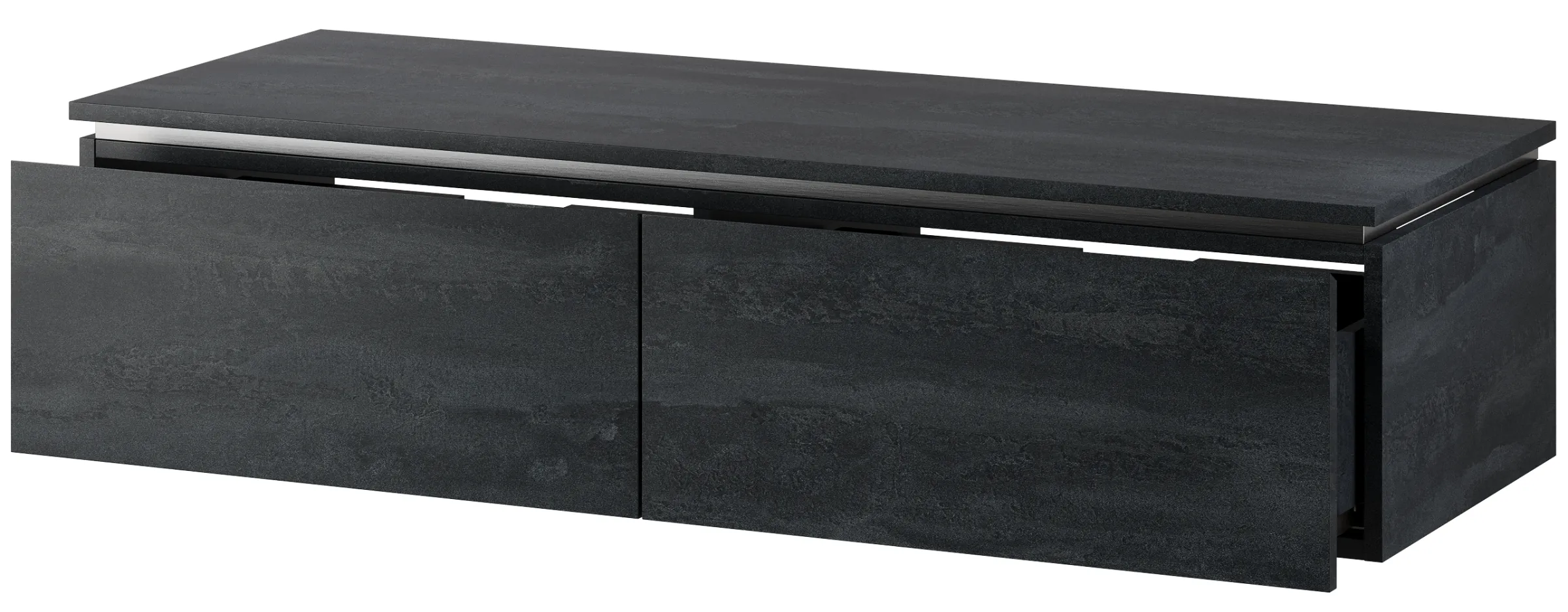 Szynaka Závěsná skříňka pod umyvadlo Letto 01 120 cm černý beton - Obrázek 2