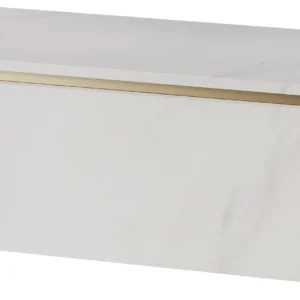 Szynaka Závěsná skříňka pod umyvadlo Letto 02 80 cm bílý mramor/zlatá