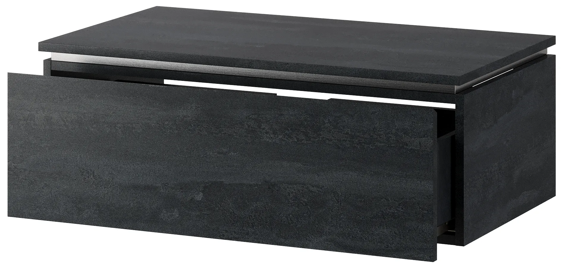 Szynaka Závěsná skříňka pod umyvadlo Letto 02 80 cm černý beton - Obrázek 2
