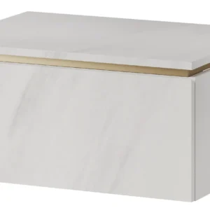 Szynaka Závěsná skříňka pod umyvadlo Letto 03 60 cm bílý mramor/zlatá