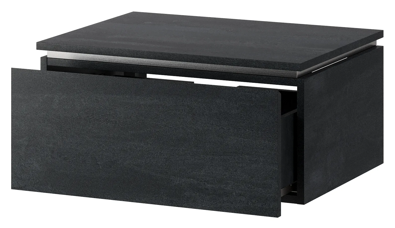 Szynaka Závěsná skříňka pod umyvadlo Letto 03 60 cm černý beton - Obrázek 2