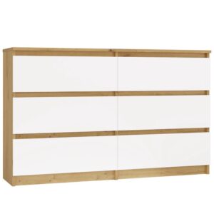 TP Living Komoda MALWA M6 120 cm dub artisan/bílá