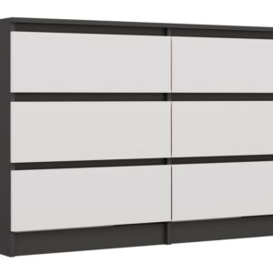 TP Living Komoda Malwa M6 120 cm antracit/bílá