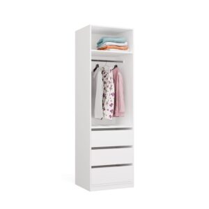 TP Living Modulární otevřená šatní skříň Openo 1W1P3S 60 cm bílá