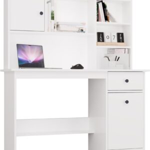 TP Living Psací stůl Chester s nástavcem 120 cm bílý
