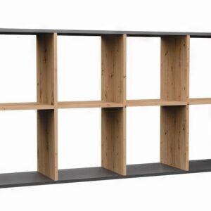 TP Living Regál MALAX 147 cm antracitový/dub artisan