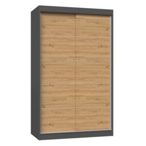 TP Living Šatní skříň IGA 120 cm antracit/dub artisan