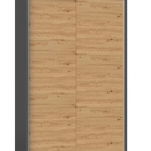 TP Living Šatní skříň IGA II 120 cm antracit/dub artisan
