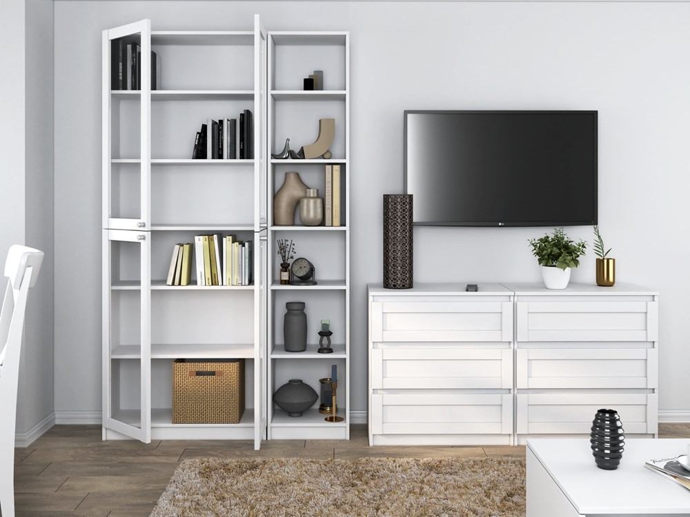 TP Living Vitrína PAPHOS 40 cm III bílá - Obrázek 2