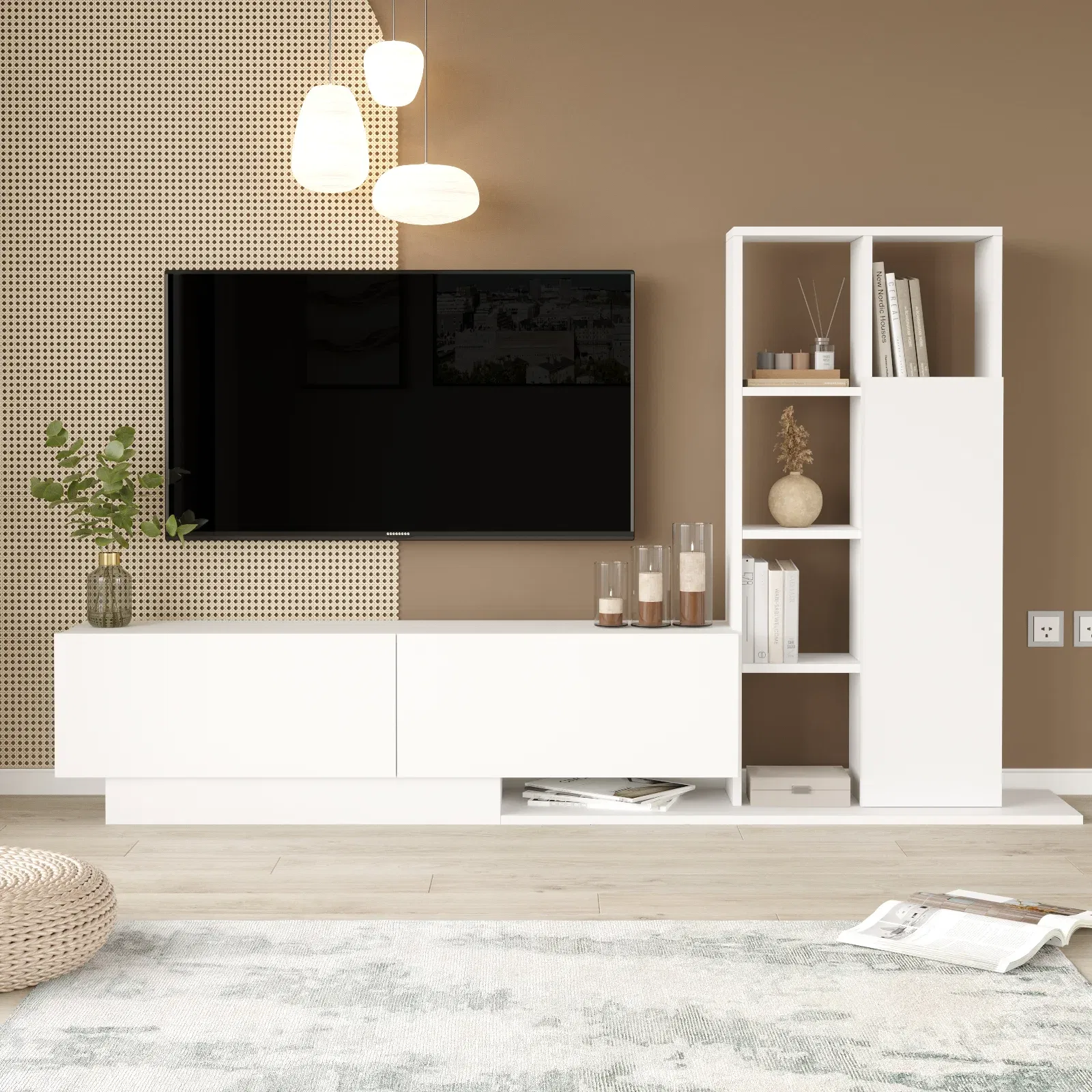 TV stěna Houseland Blaze bílá