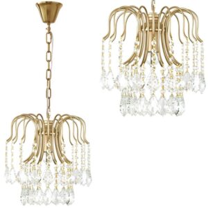 TooLight Křišťálový závěsný lustr APP1650-1CP zlatý