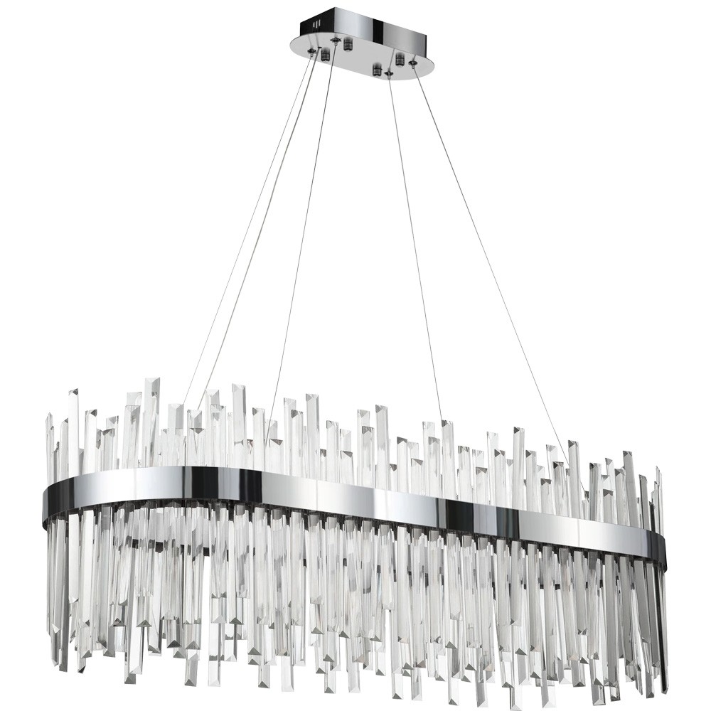 TooLight Závěsný LED křišťálový lustr APP1514-CP80 stříbrný/neutrální bílá - Obrázek 2