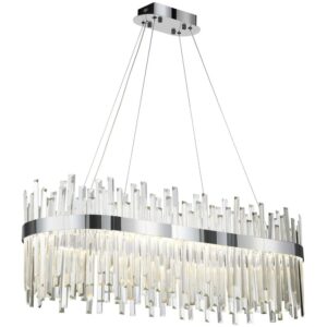 TooLight Závěsný LED křišťálový lustr APP1514-CP80 stříbrný/neutrální bílá
