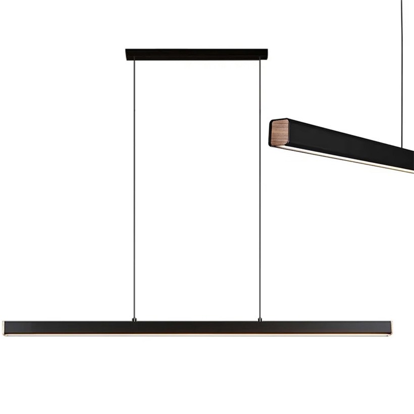 TooLight Závěsný LED lustr APP1448-CP 100 cm černý/neutrální bílá