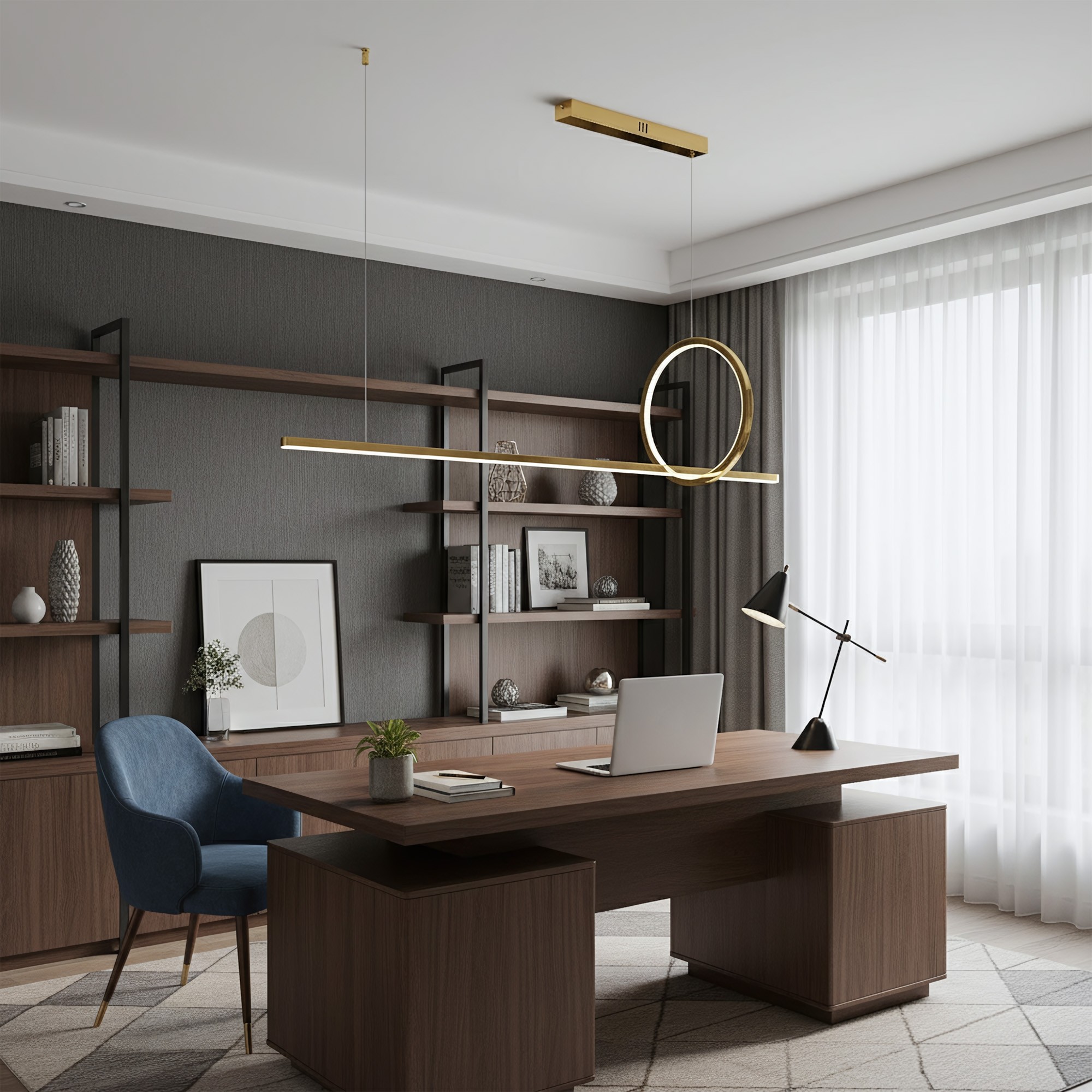 TooLight Závěsný LED lustr LHJ111-CP C zlatý/teplá bílá - Obrázek 2