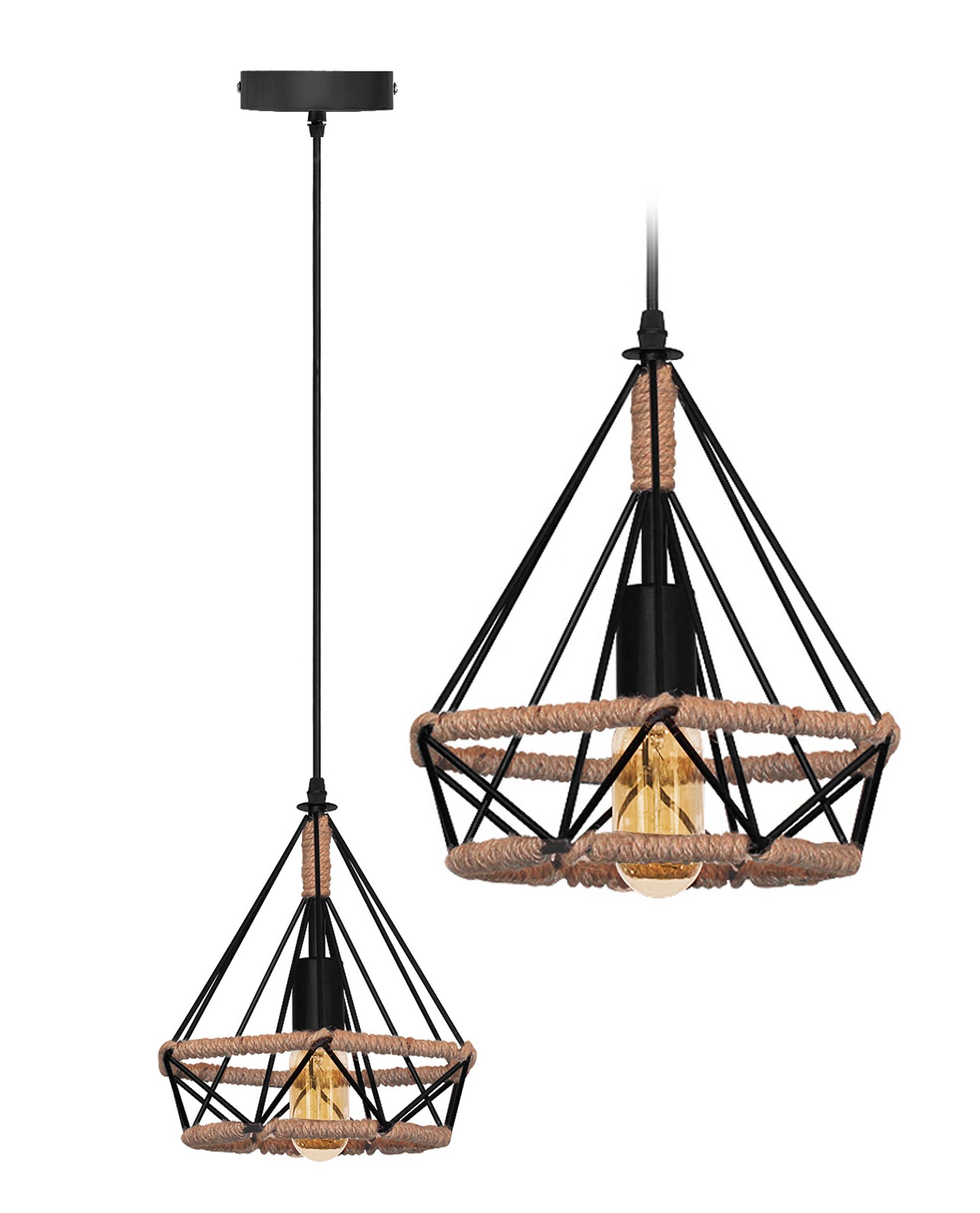 Toolight Industriální minimalistické stropní svítidlo ve stylu boho string APP678-1CP
