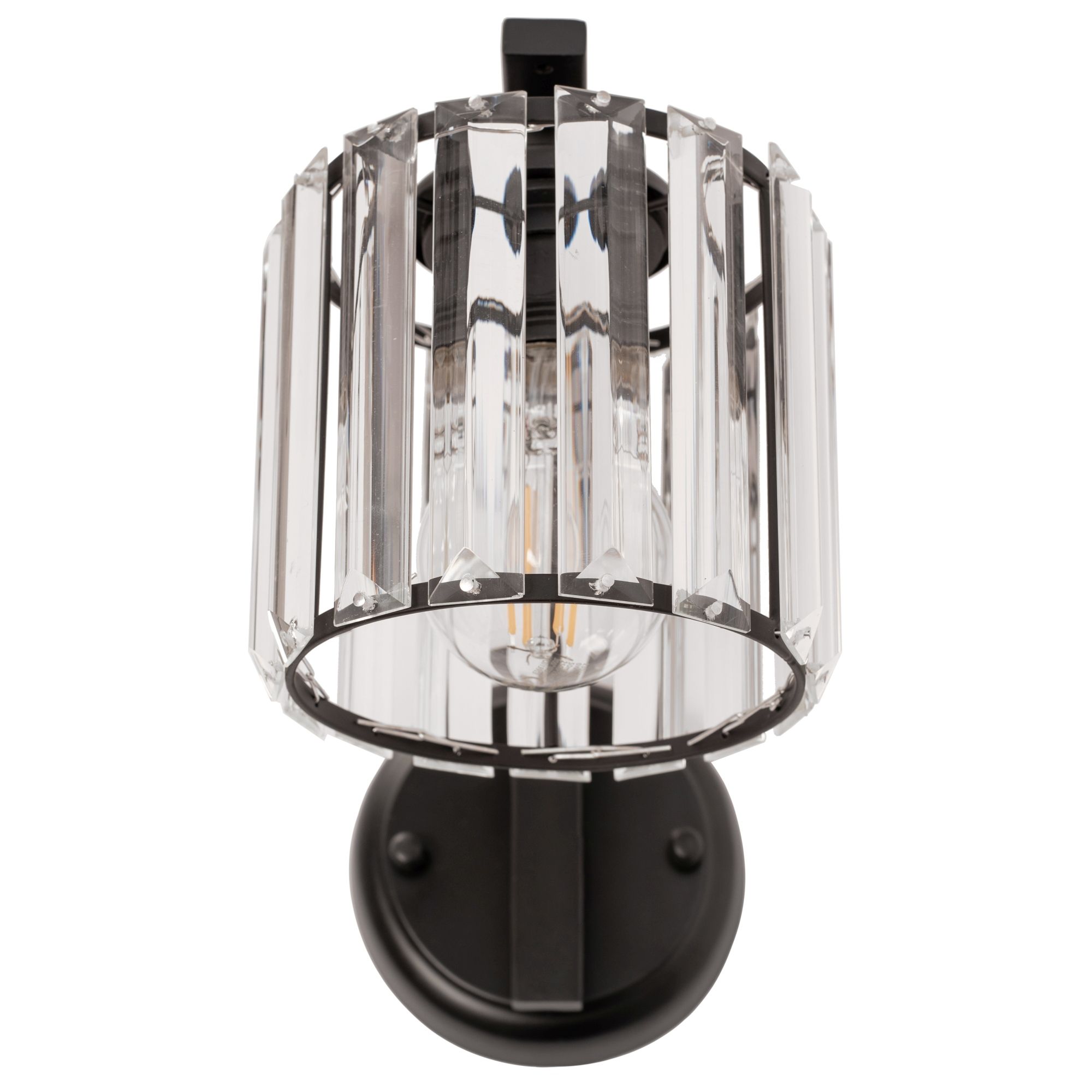 Toolight Kovové křišťálové nástěnné svítidlo APP512-1W Black - Obrázek 2