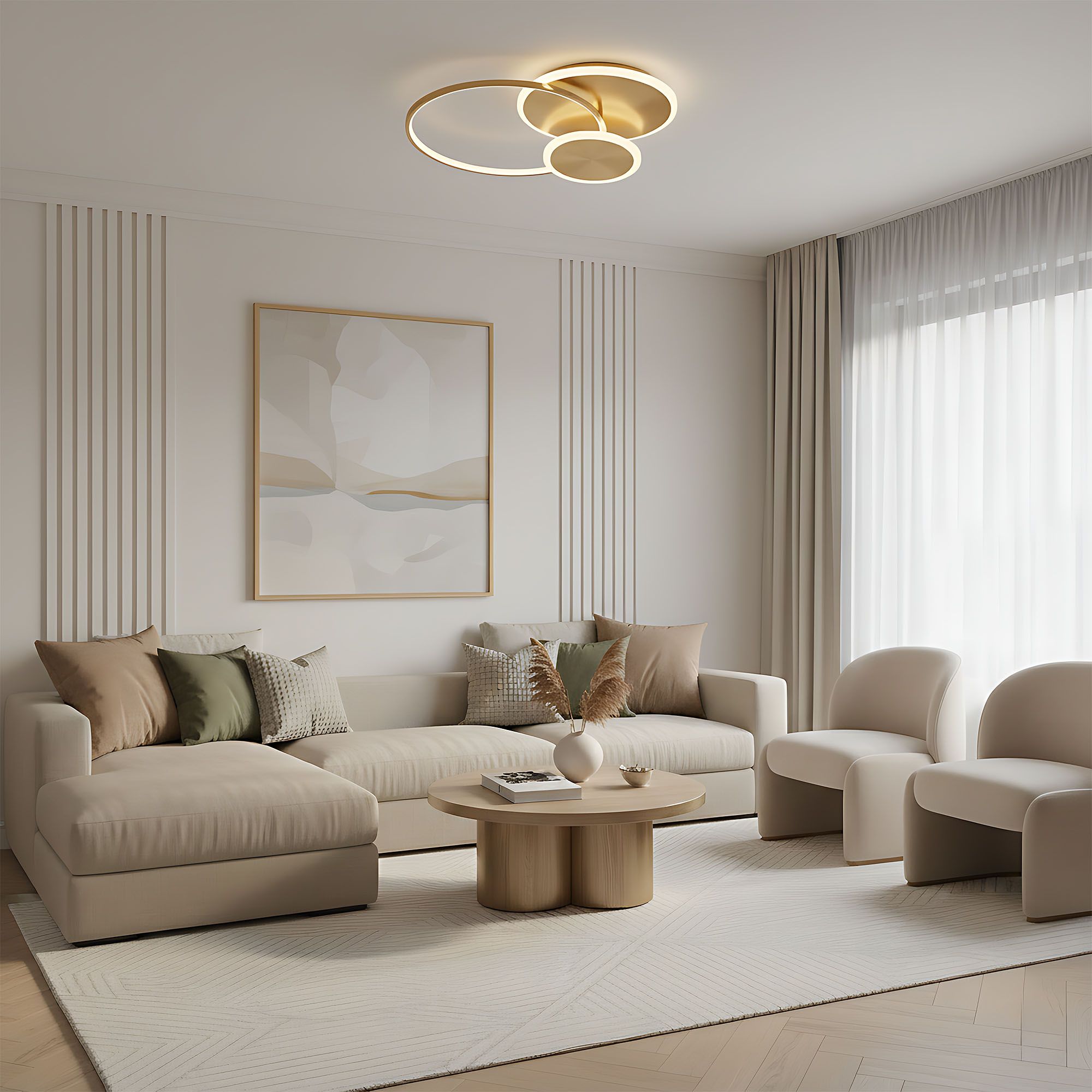 Toolight Stropní LED osvětlení APP1711-C zlatá kartáčovaná - Obrázek 2