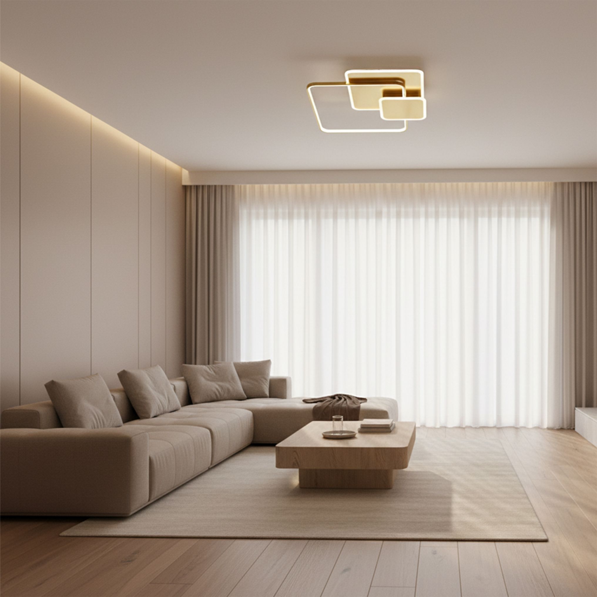 Toolight Stropní LED osvětlení APP1714-C zlatá kartáčovaná - Obrázek 2