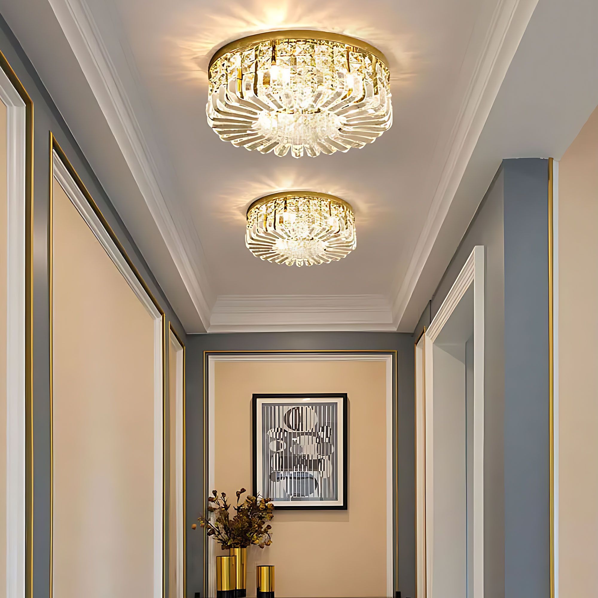 Toolight Stropní LED osvětlení Modern D52 APP1728-6C 50 cm zlaté - Obrázek 2