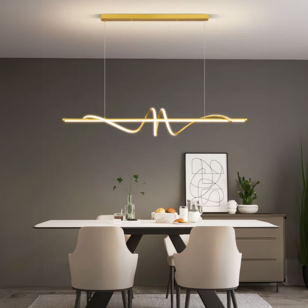 Toolight Závěsné LED osvětlení E7 LHJ024-CP 120 cm zlaté - Obrázek 2