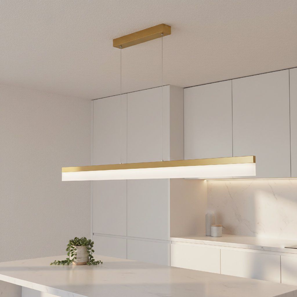 Toolight Závěsné stropní LED osvětlení APP1694-CP 120 cm zlatá kartáčovaná - Obrázek 2