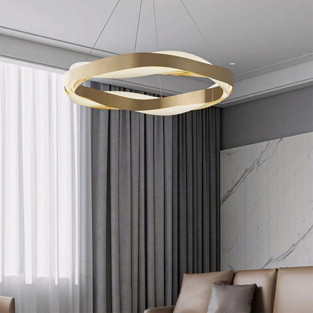 Toolight Závěsné stropní LED osvětlení APP1802-CP zlatá kartáčovaná - Obrázek 2