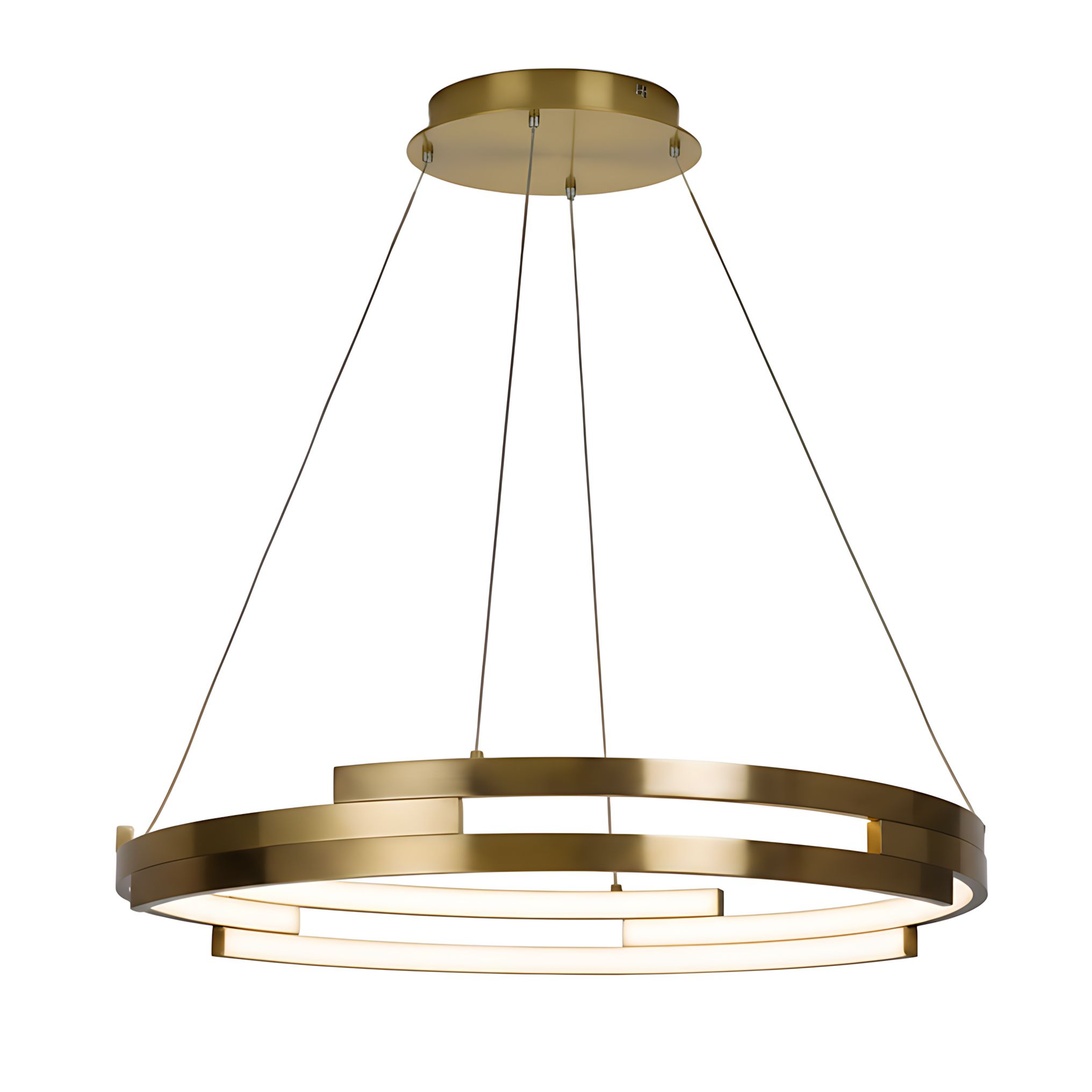 Toolight Závěsné stropní LED osvětlení G127-CP 50 cm zlaté