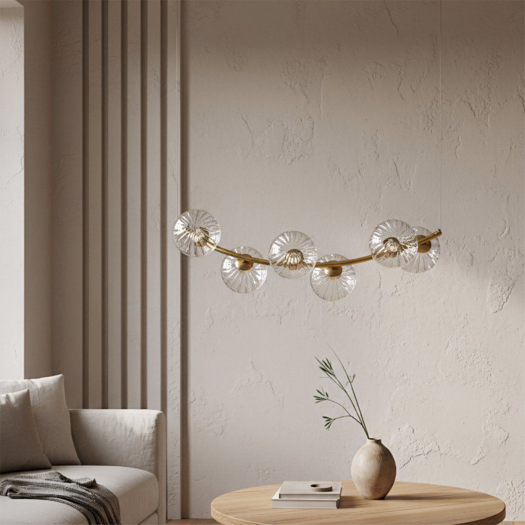 Toolight Závěsné stropní LED osvětlení G133-6CP zlaté - Obrázek 2