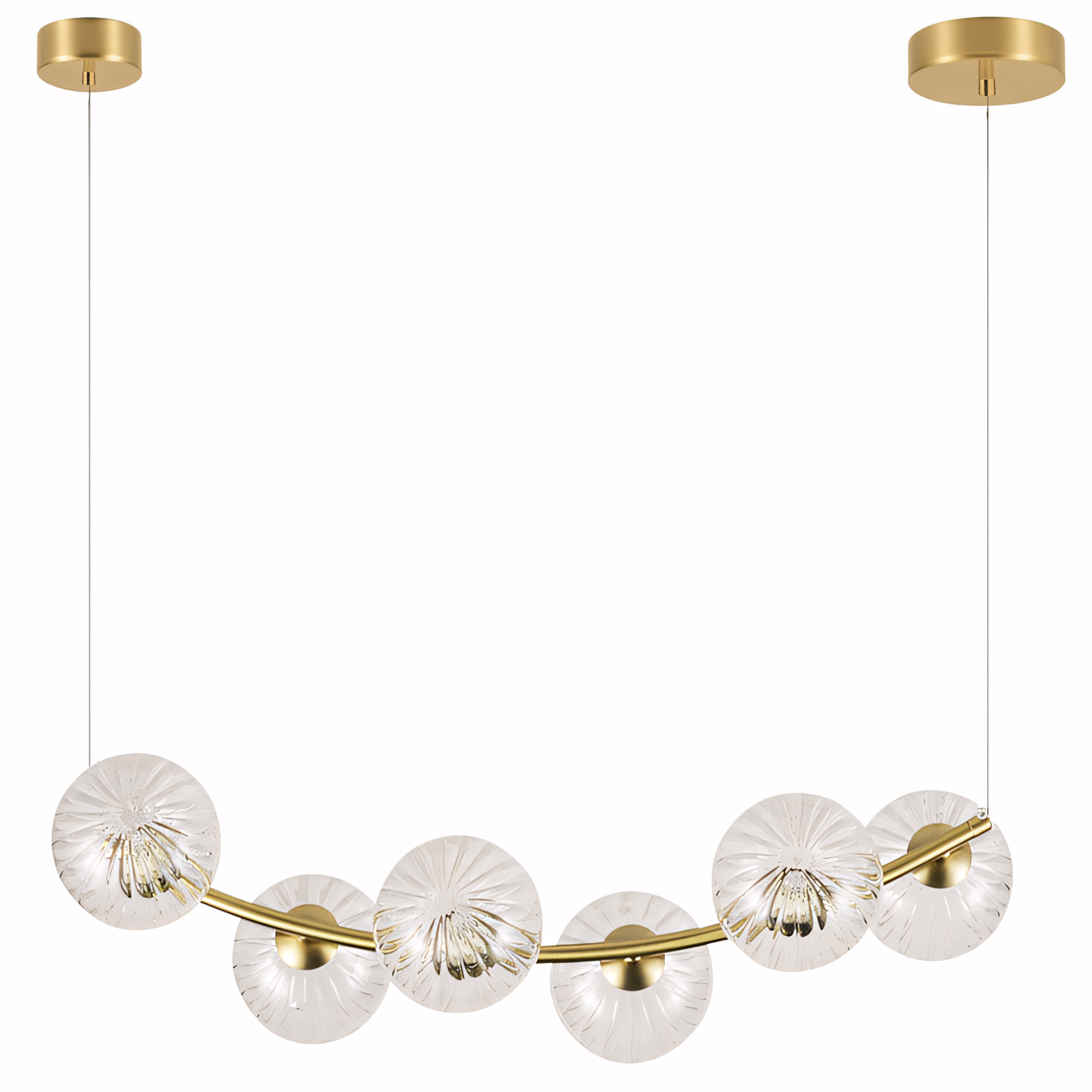 Toolight Závěsné stropní LED osvětlení G133-6CP zlaté