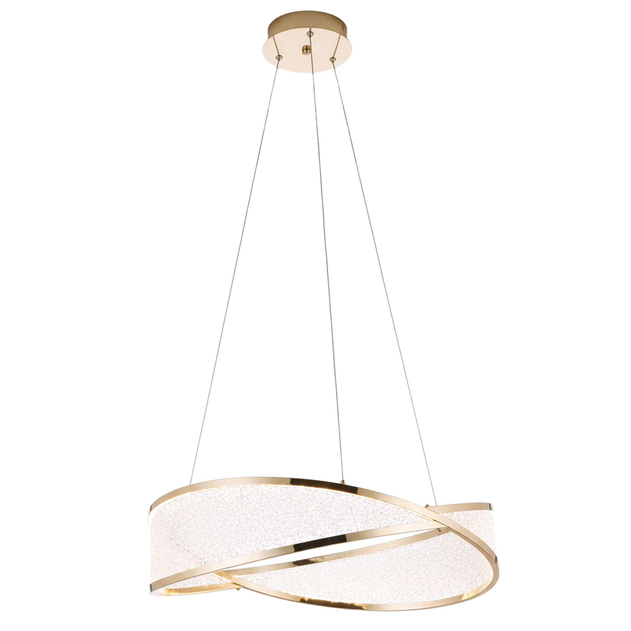 Toolight Závěsné stropní LED osvětlení G136-CP 50 cm zlaté