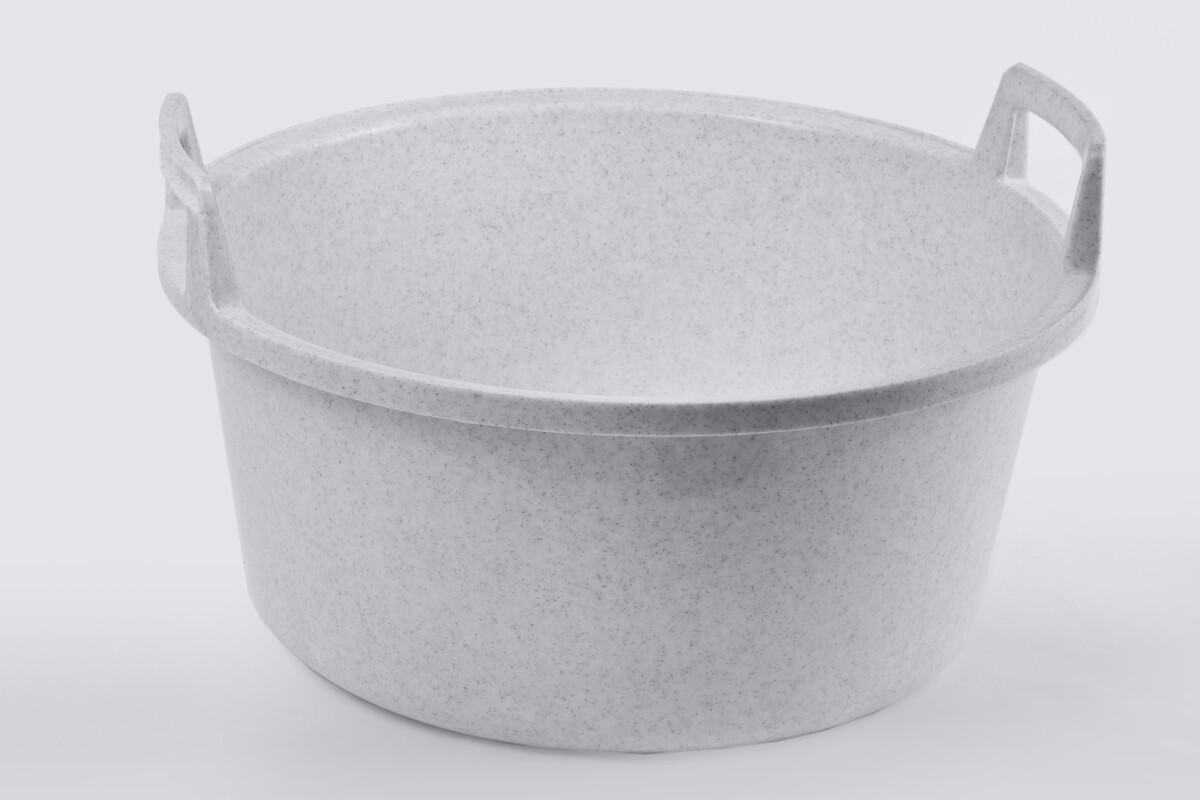 ALFA PLASTIK - Škopek 43x19cm granit bílý 15l