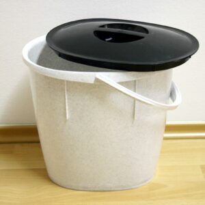 ALFA PLASTIK - Vědro ovál 12l s víkem granit bílé