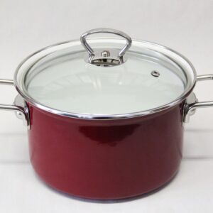 BELIS - Hrnec + sklenená poklice ECO-CERAM 24cm/6,1l