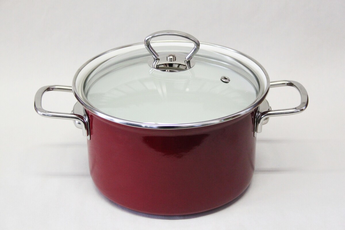 BELIS - Hrnec + sklenená poklice ECO-CERAM 24cm/6,1l