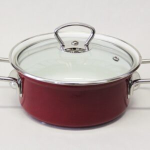 BELIS - Rendlík smalt a skleněná poklice 16cm 1,4l ECO-CERAM
