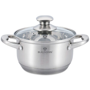 BLAUMANN - Hrnec nerez 26cm a skleněná poklice Gourment Line