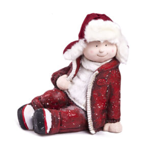 PROHOME - Figurka sedící chlapec 40cm