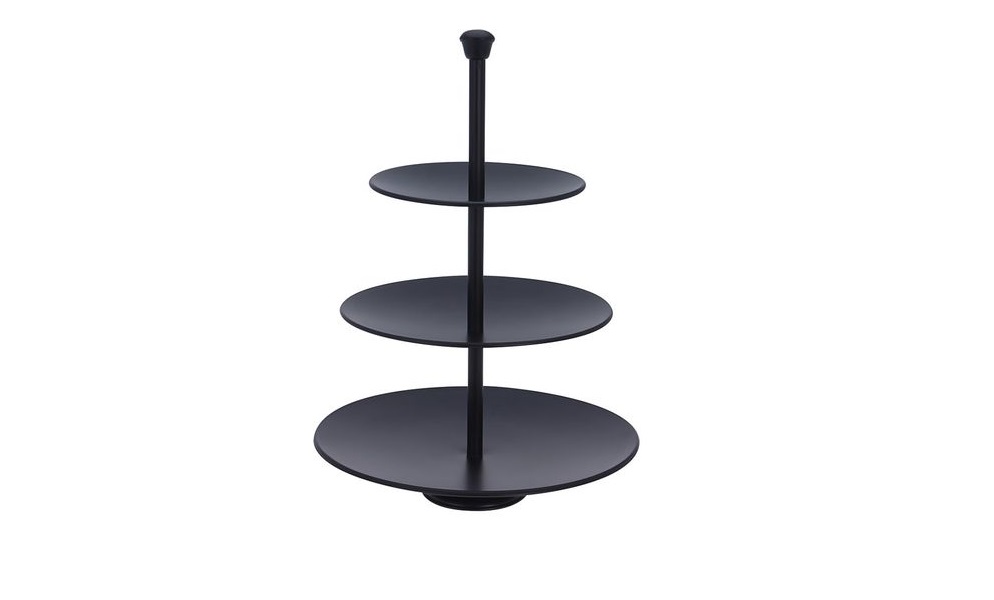 PROHOME - Etažérka 3patrová Black