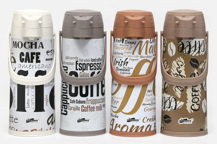 PROHOME - Termoska dávkovací 1,9l 18x14x36cm Coffee různé barvy