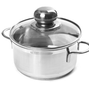 SSW - Hrnec nerezový 14cm a skleněná poklice 1,2l