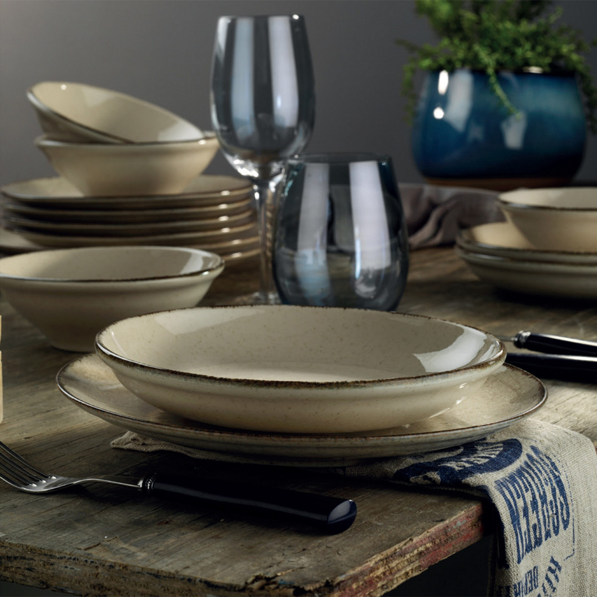 ASIR Porcelánová jídelní souprava 18 ks POPPY skořicová - Obrázek 2