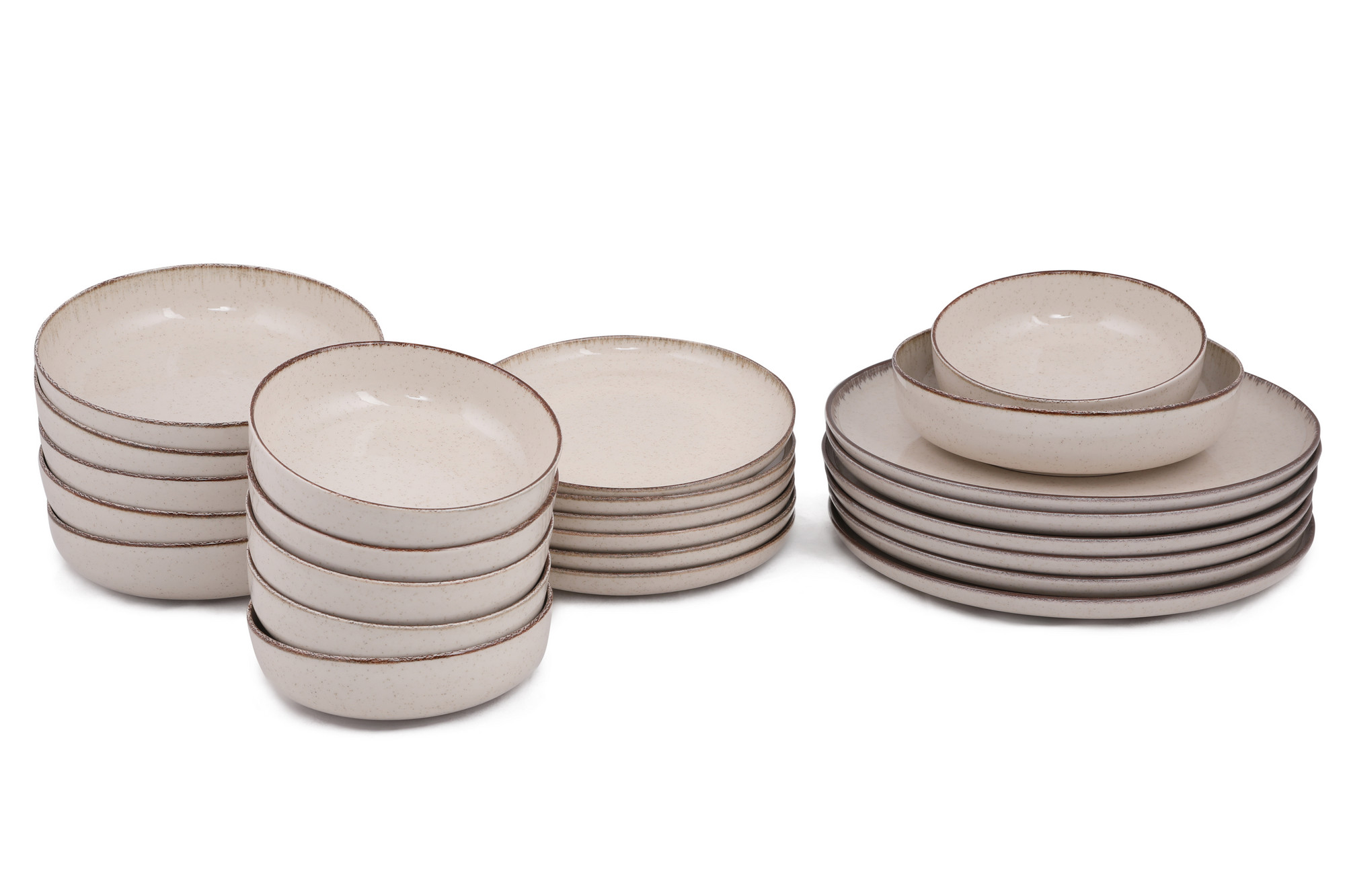 ASIR Porcelánová jídelní souprava 24 ks POPPY skořicová - Obrázek 2