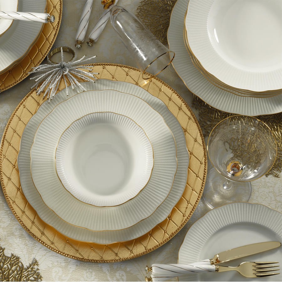 ASIR Porcelánová jídelní souprava WHITE FLOWER 26 ks - Obrázek 2