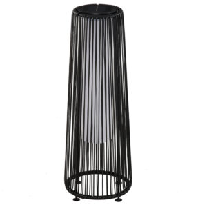 OUTSUNNY Zahradní lampa solární se světelným senzorem 22 x 22 x 61 cm černá